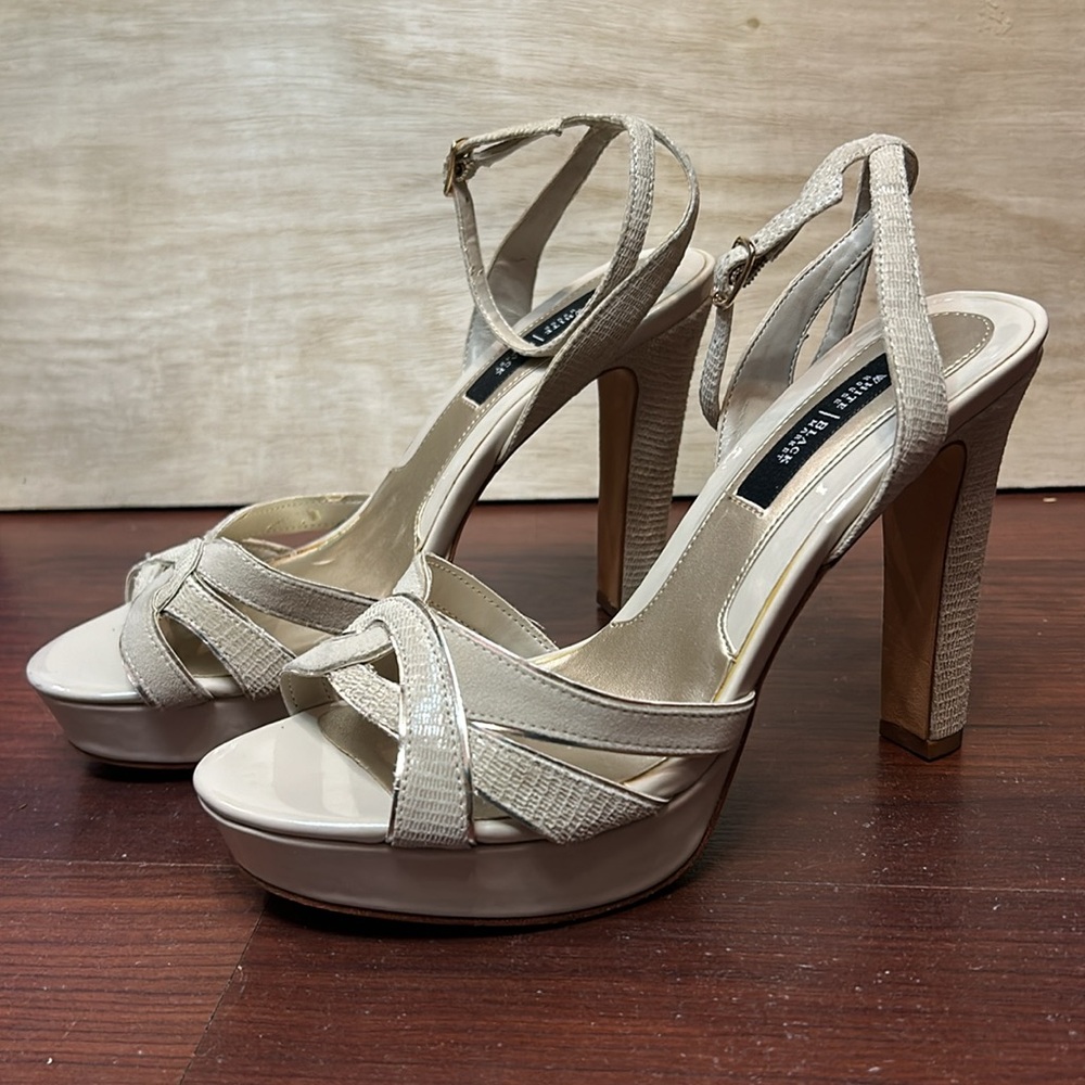 White‎ House Black Market - Camilla Ivory 5” Heels Size 8